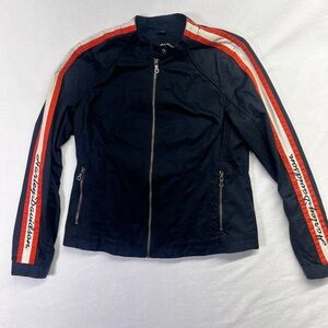 Harley Davidson 90’s Cotton Riding Jacket Womens M Motorcycle Moto summer VTG